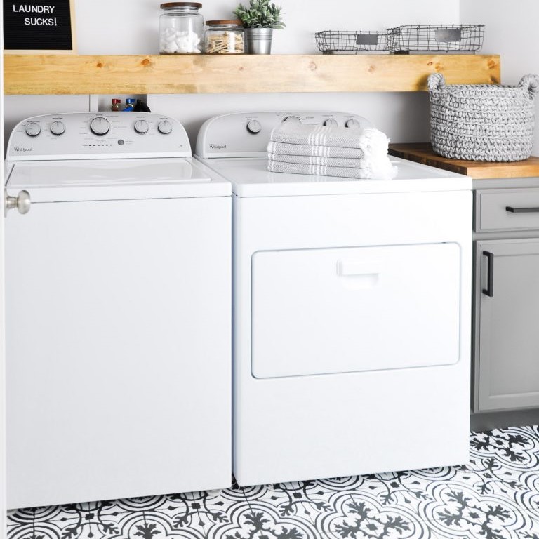 Laundry Appliances — washer and dryer installed